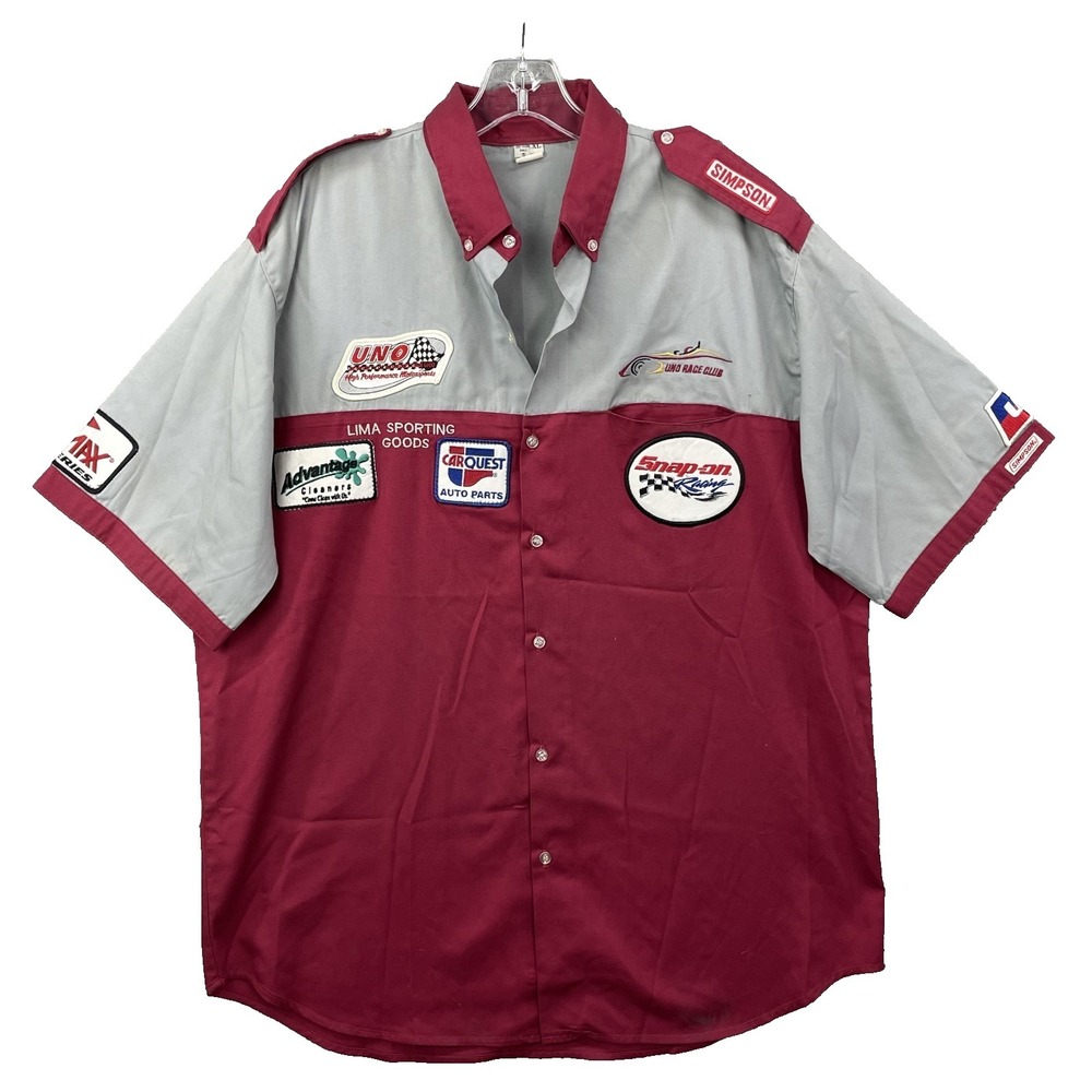 VTG Simpson Mechanic Shirt Men's XL Racing Pit Crew Rockabilly Bowling Auto USA